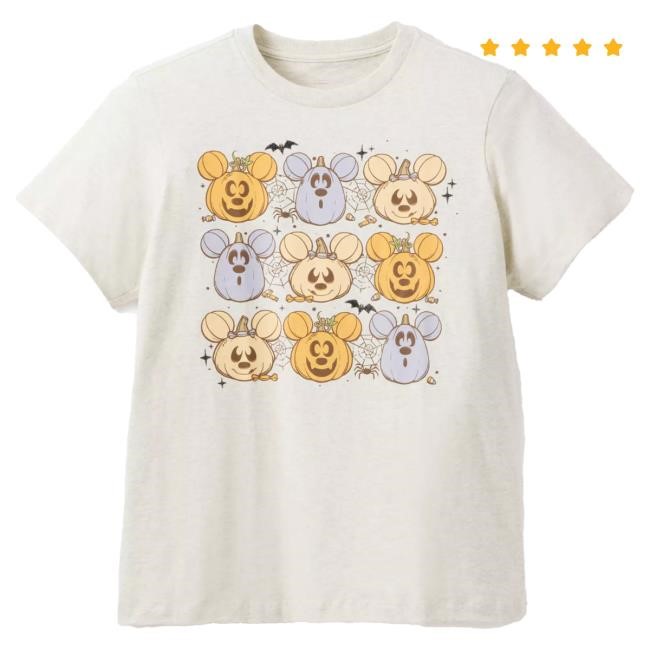 Official Disney Merch Mickey Mouse Jack-o'-Lantern Tshirt for Women Official Disney Merch Mickey Mouse Jack-o'-Lantern Tshirt for Women