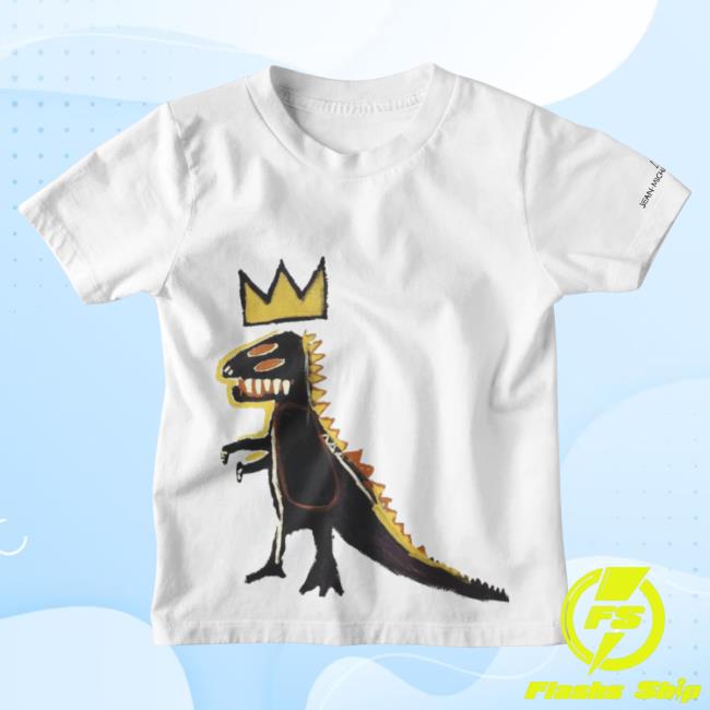 Official The Brant Foundation x Rome Pays Off Jean-Michel Basquiat Pez Dinosaur New Shirt White BrantFoundation