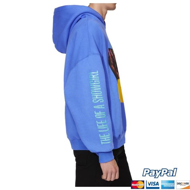 Official Taylor Swift Merch Store Shop The Life of a Showgirl Violet Blue Pullover Hoodie TaylorSwift Official Taylor Swift Merch Store Shop The Life of a Showgirl Violet Blue Popover Hoodie TaylorSwift
