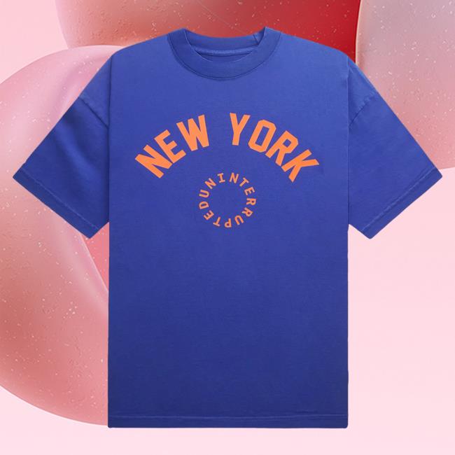 Official Maverick Carter Uninterrupted Clothing Store Shop New York Circle Logo Shirt New Blue Mavcarter