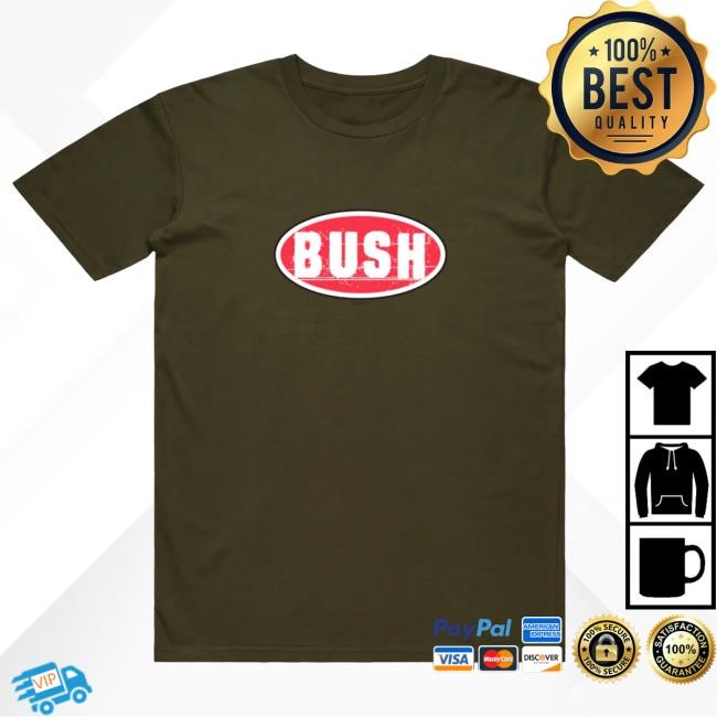 Official Bush Band Oval Logo T-Shirt Bush Rock Band