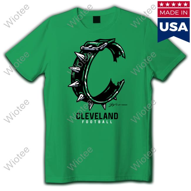 Orange Cleveland Football C Collar Shirt Gv Art And Design Orange Cleveland Football C Collar Shirt