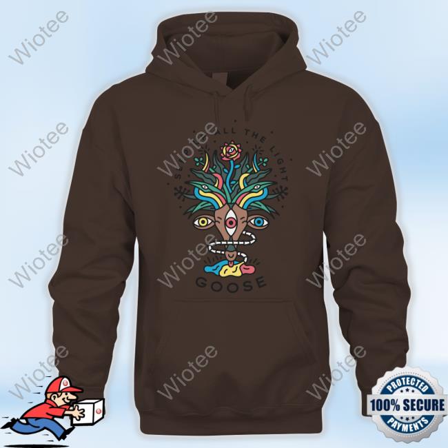 Official Goose The Band Merch Seep Up All The Light Stag Crewneck Seep Up All The Light Stag Crewneck