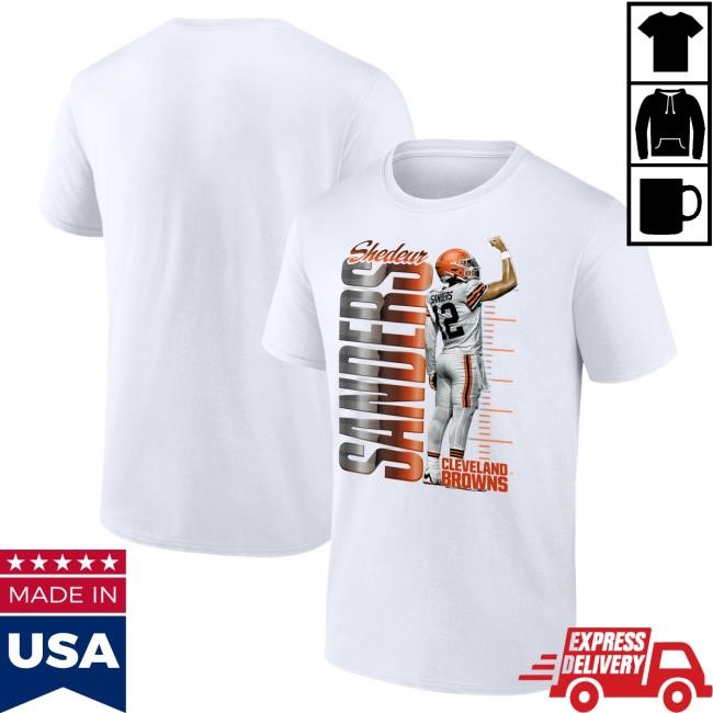 Official Men's Shedeur Sanders Brown Cleveland Browns Graphic Player T Shirt