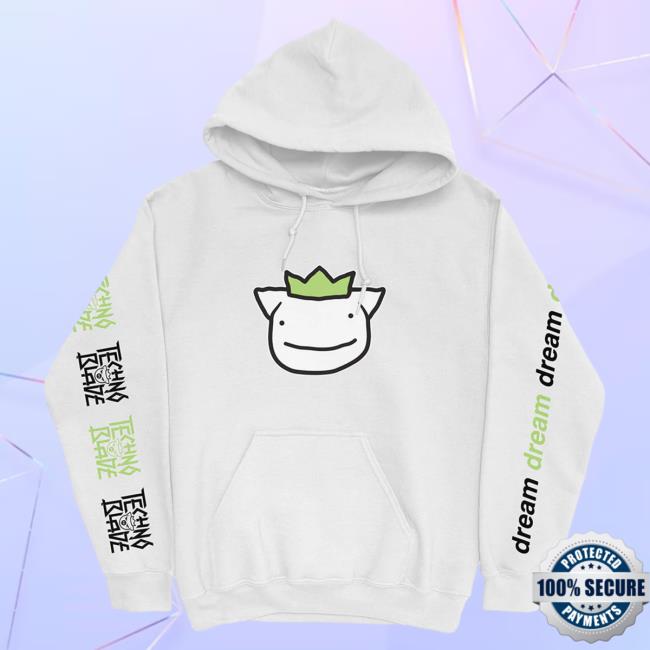 Official Technoblade Merch Store Shop Technoblade X Dream Agro Dream Pullover Sweatshirt White