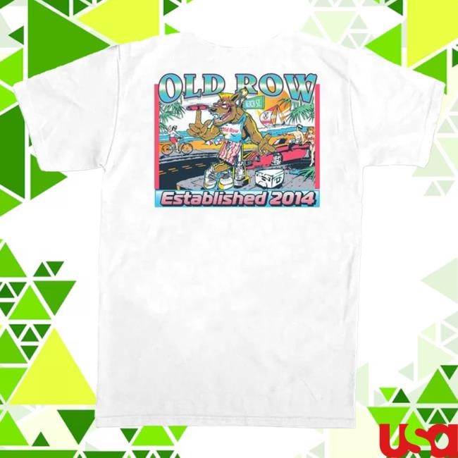 Official Old Row Clothing Store The Beach Beer Wolf Pocket Shirt New