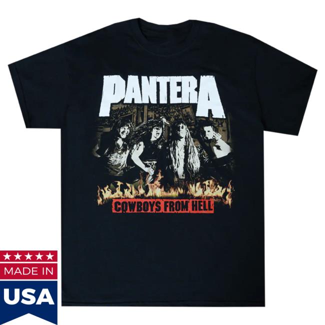 Official Pantera Merch Store Shop Pantera Cowboys From Hell Shirt New