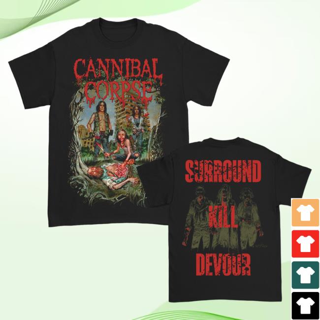 Official Cannibal Corpse Merch Store Surround Kill Devour New Shirt Black CannibalCorpse
