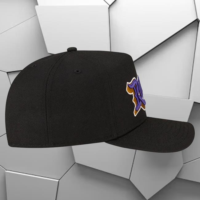 Official Born X Raised + Ravens Pro Script A-Frame Snapback Hat: Black NFL 2025 Kickoff