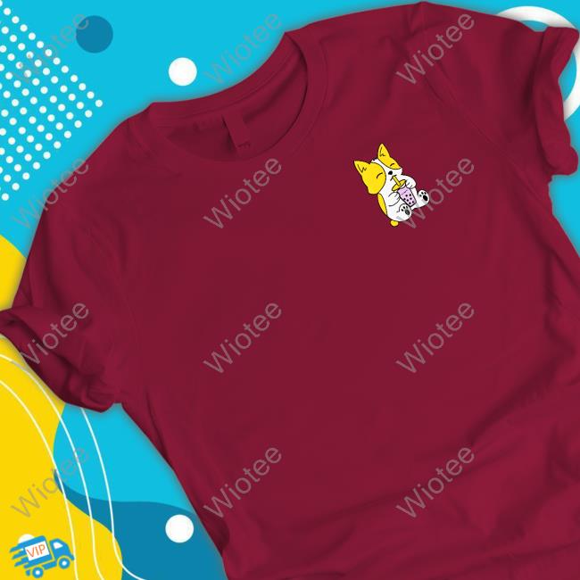 Official Hello Merch Teaspoon Corgi Black Hoodie Hello Teaspoon Corgi Hoodie