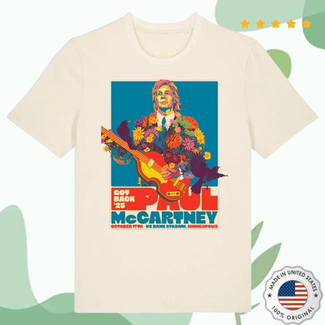 Official Paul Mccartney Merch Store Got Back 2025 Minneapolis Event Shirt