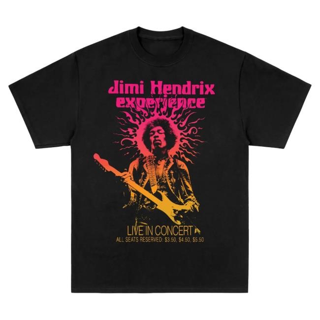 Jimi Hendrix Experience Ombre T Shirt Black