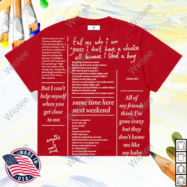 Sabrina Carpenter Lyrics Tee
