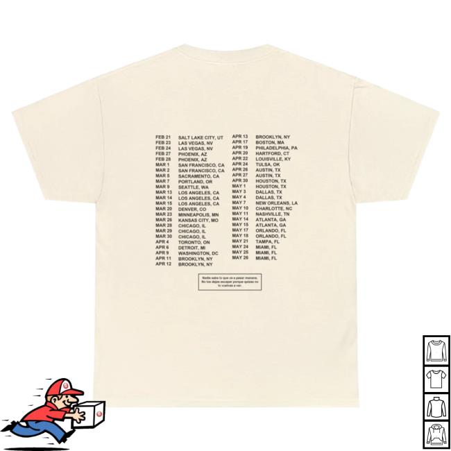 Official Bad Bunny Merch Store Most Wanted Tour - Most Wanted Tour Dates Natural T-Shirts Bad Bunny Clothing Shop BadBunny Official Bad Bunny Merch Store Most Wanted Tour - Most Wanted Tour Dates Natural Attractive Shirt Bad Bunny Clothing Shop BadBunny