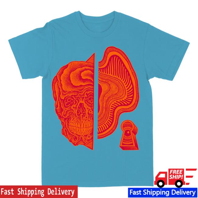 Official Death Wish Store Deathwish Inc Thomas Hooper Skull Warp Aqua Top Shirt Deathwishinc