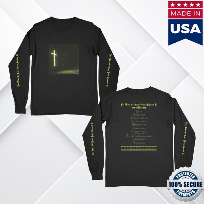 Knocked Loose | Official Merch Store You Won’T Go Before You’Re Supposed To Vintage Long Sleeve T Shirt (Black)