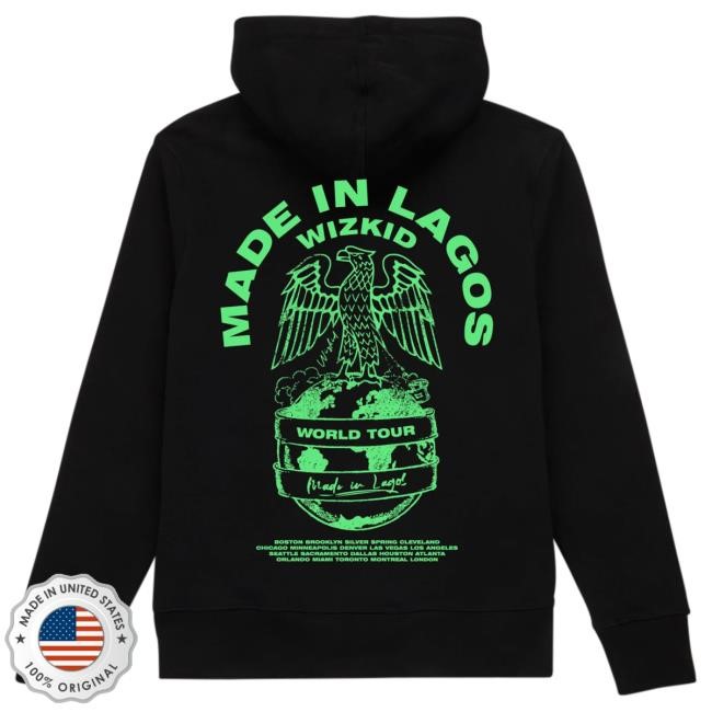 Official Wizkid Eagle Popover Sweatshirt | Black