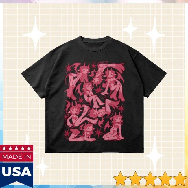 Official Shlorp "DEMON GALS" Faded Raw Hem New Shirt