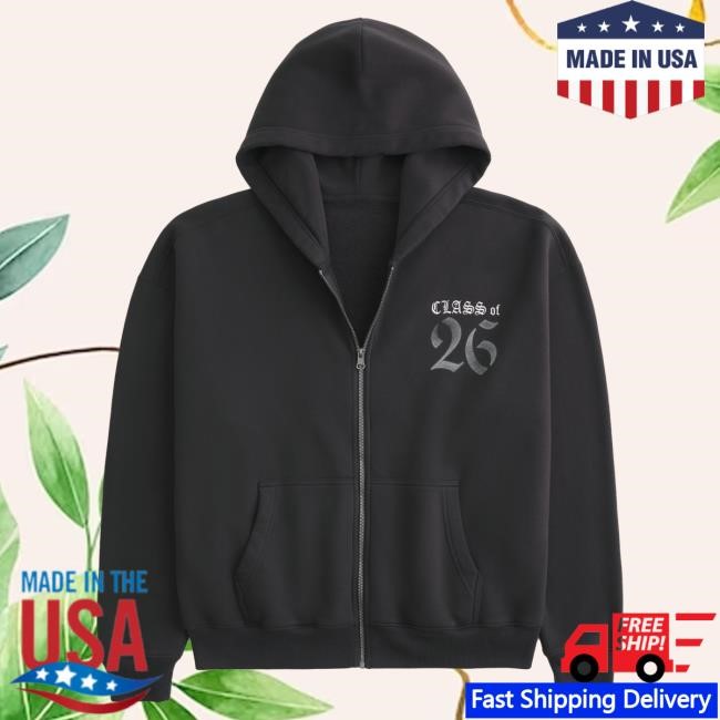 Official Hollister Apparel Boxy Class of 26 Graphic Zip-Up Hoody HollisterCo