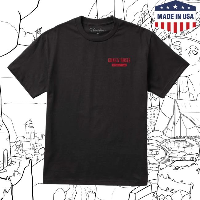 Primitive Clothing Store Shop Merch Sunset Black Tees