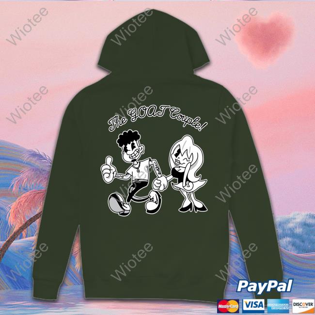 Official Fanjoy Merch Gnb The Goat Couple Black Hoodie Fanjoy Merch Gnb The Goat Couple Hoodie