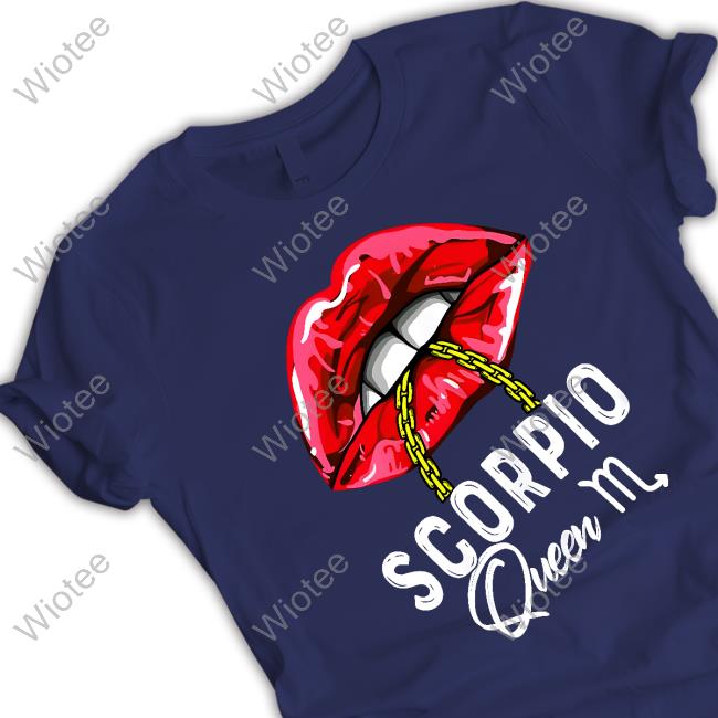 Womens Pink Lips Scorpio Queen Crewneck Sweatshirt
