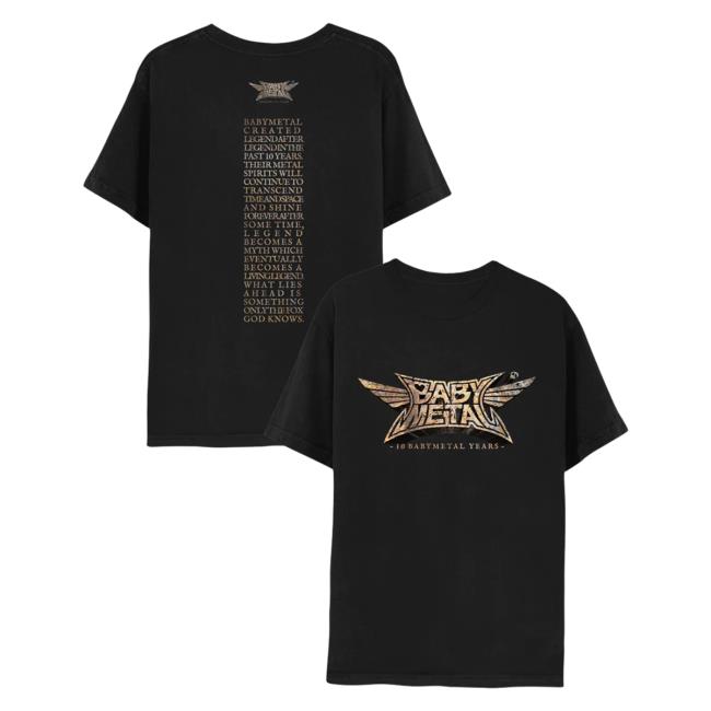Official Baby Metal Merch Store BabyMetal "10 Babymetal Years" Shirts Baby Metal Apparel Clothing Shop