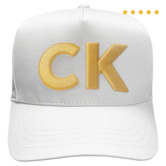Turning Point USA TPUSA Official Tpusa Merch Store Shop Turning Point Usa Ck Gold Puff Embroidered White Cap