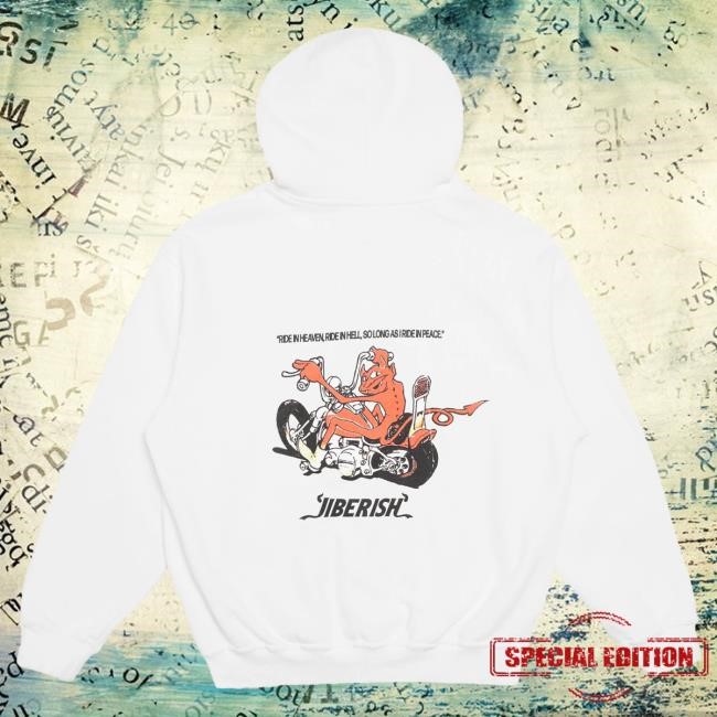 Official Jiberish Clothing Easy Rider Zip-Hoodie Black Official Jiberish Clothing Easy Rider Zip-Popover Hoodie Black
