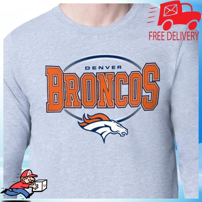 Official Denver Broncos Clothing Men's Starter Navy Denver Broncos Team Track Graphic Long Sleeve T-Shirts DenverBroncos Men's Starter Navy Denver Broncos Team Track Graphic Long Sleeve Shirt DenverBroncos
