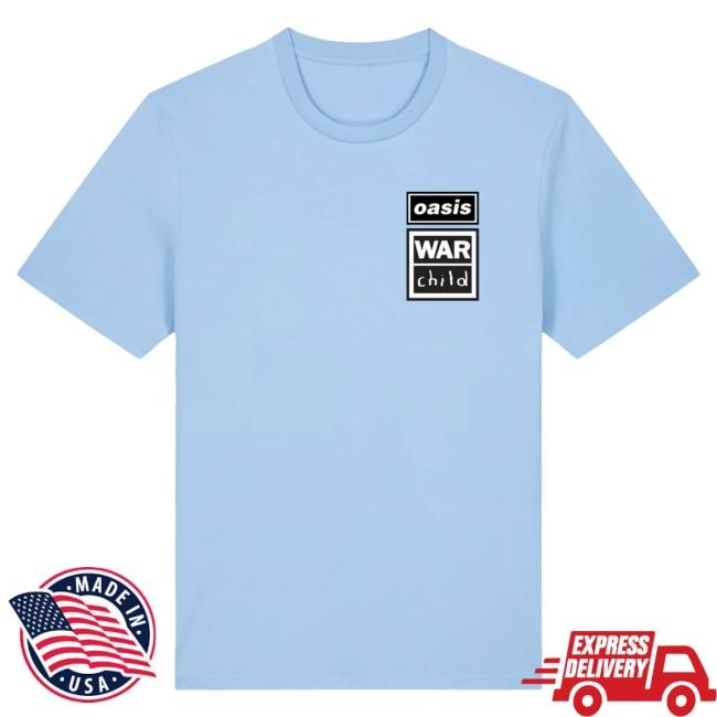 Official Oasis Merch Live '25 War Child Shirts White