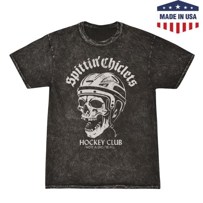Spittin Chiclets Merch Spittin Chiclets Hockey Club Skull Vintage Shirt