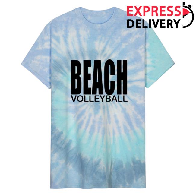 Beach Volleyball Unisex Tie Dye Tshirt Blue Lagoon