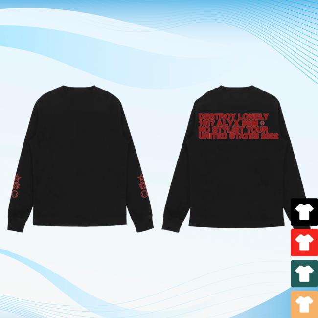 Official Destroy Lonely Merch Store Destroy Lonely Alyx Long Sleeve Top Shirt 2Nd Leg Destroy Lonely Clothing Shop DestroyLonely