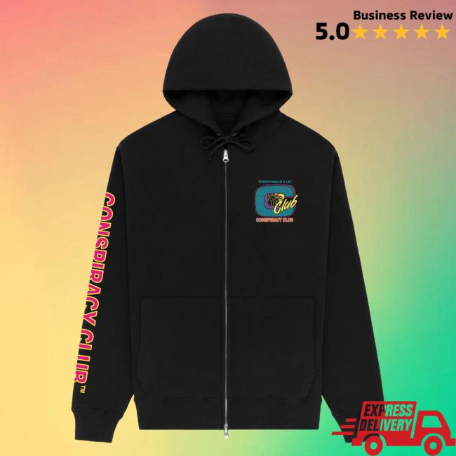 Shane Dawson Merch Everything Is A Lie Black Zip-Up