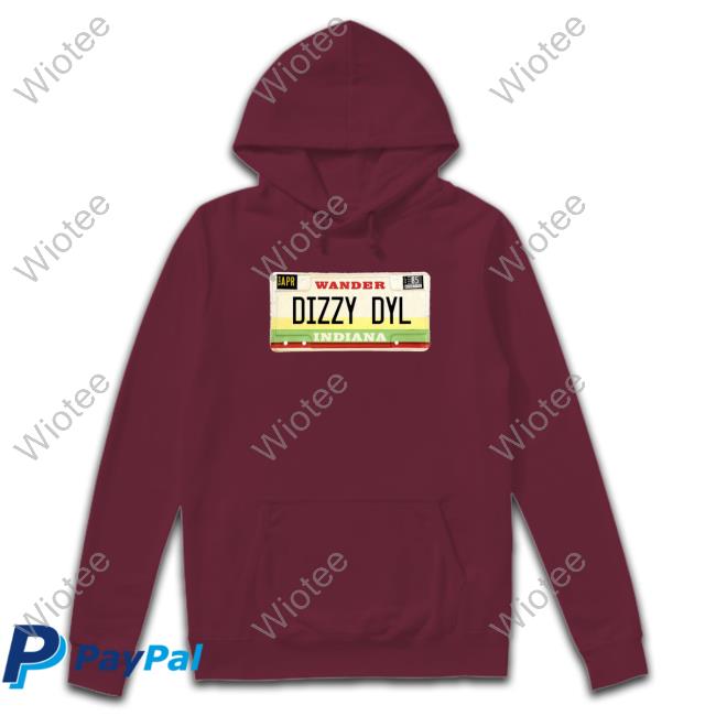 Official Dizzy Dyl Merch Wander Dizzy Dyl Indiana Plate Shirts Official Dizzy Dyl Merch Wander Dizzy Dyl Indiana Plate Tee