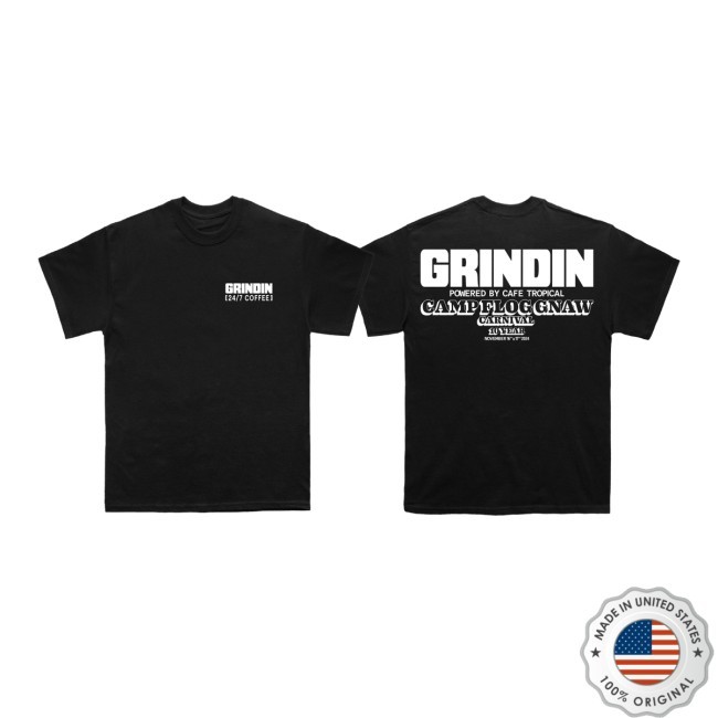 Pusha T Grindin x Camp Flog Gnaw Tee Grindin Coffee