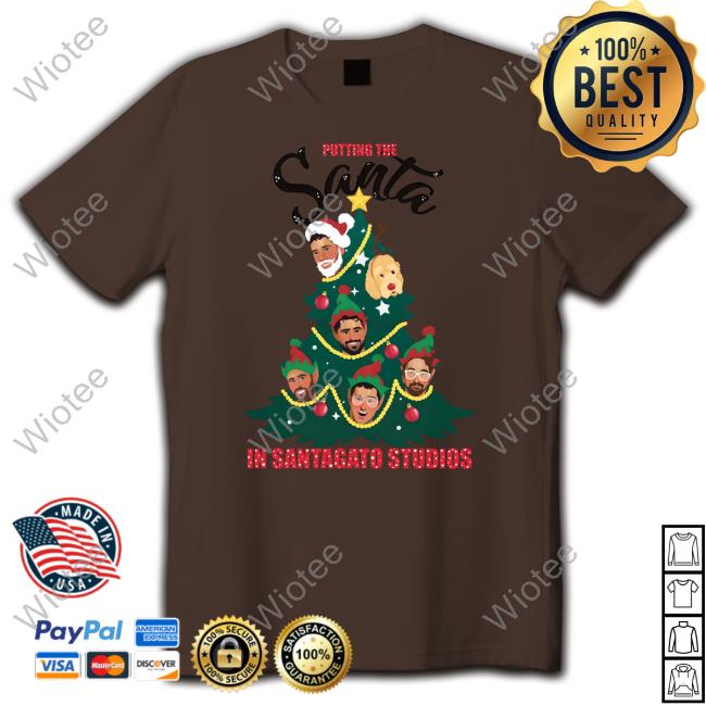 Official Santagato Studios Merch Santagato's Elves Shirt Putting The Santa In Santagato Studios