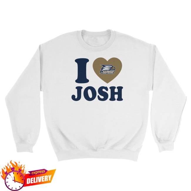 Official NIL Georgia Southern Apparel White "I Heart Mason Waddle" Hooded Sweatshirt GeorgiaSouthern