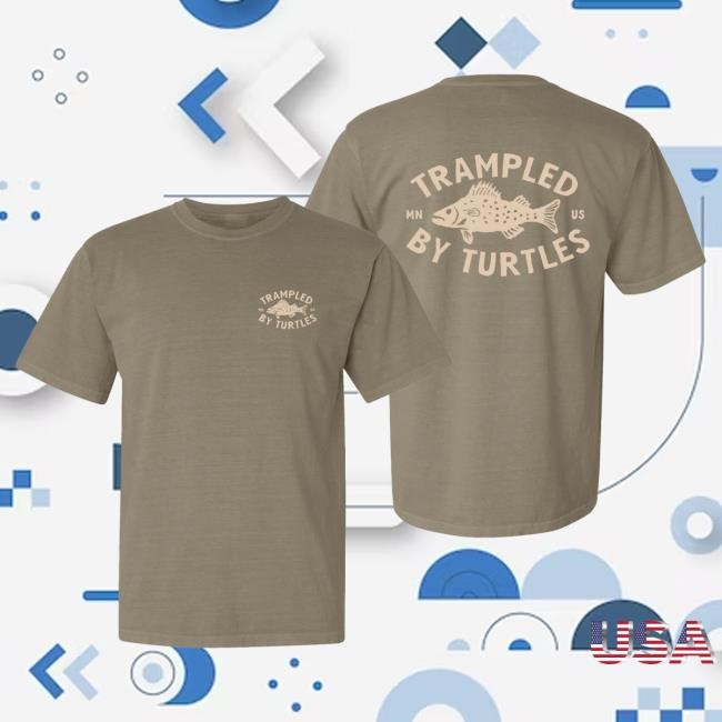 Official Trampled By Turtles Merch Walleye Sweatshirts Khaki