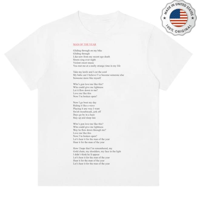 Official Lorde Store Merch Moty Lyric Tshirt Official Lorde Moty Lyric Tee