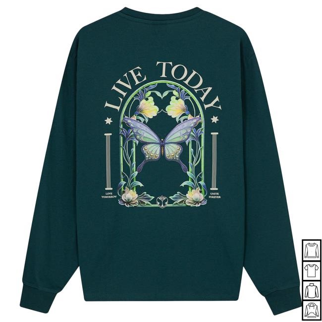 Butterfly Live Today Crewneck Tomorrowland Official Merch Store Shop