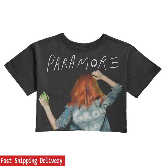 Official MerchBar Paramore Grow Up Crop Top Hot Shirt Merch Bar