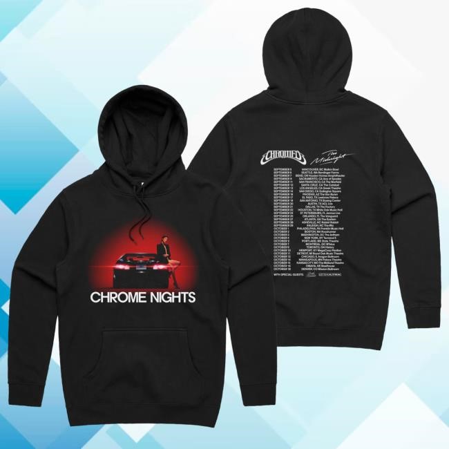 The Midnight The Midnight x Chromeo 2024 Tour LS Hoodie The Midnight Merch The Midnight The Midnight x Chromeo 2024 Tour New Hoodie The Midnight Merch