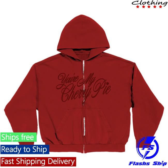 Official Selena Gomez Merch Store Shop Selena Gomez You're My Cherry Pie Zip Hooded Sweatshirt SelenaGomez