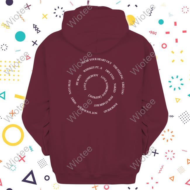 Wear Your Heart Out Tracklist Tee Official Nightly Merch Wear Your Heart Out Tracklist Tee