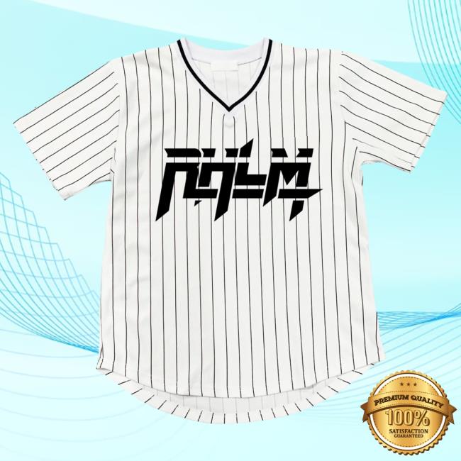 Official Anuel Aa Clothing Store Shop Anuelmerch RHLM Real Hasta La Muerte White Pinstripe Baseball Jersey New Shirt Anuelaa Merch