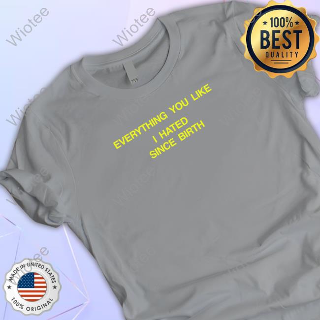 Official Everything You Like I Hated Since Birth Tee Shirt Shtreetwear Everything You Like I Hated Since Birth Tee Shirt