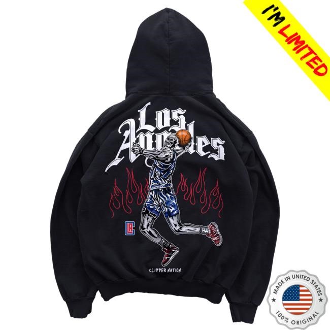 Clippers Nation Hood | Warren Lotas Official NBA Clippers Nation Pullover Hoodie | Warren Lotas Official NBA