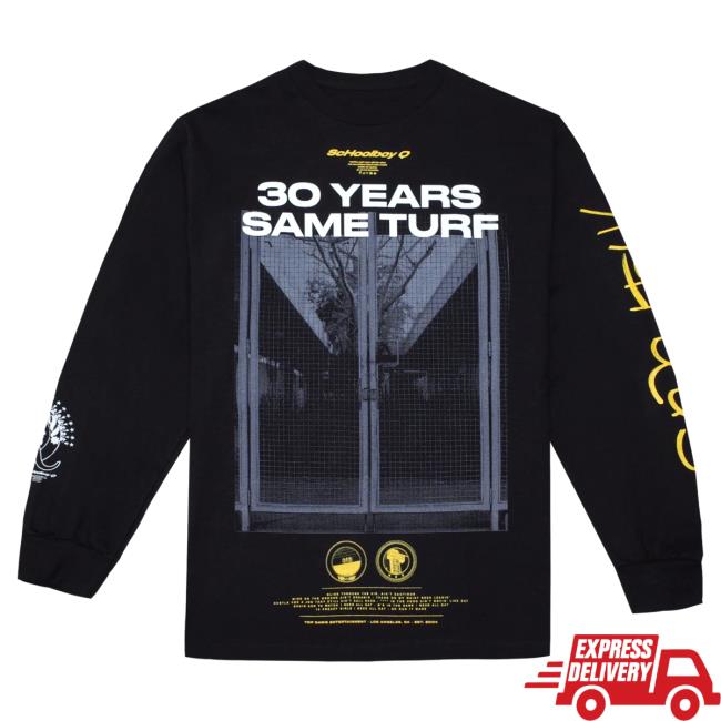 Official Clothing Top Dawg Entertainment Merch Store Same Turf Long Sleeve Tee Shirt (Black) Official Clothing Top Dawg Entertainment Merch Store Same Turf L/S Tee (Black)